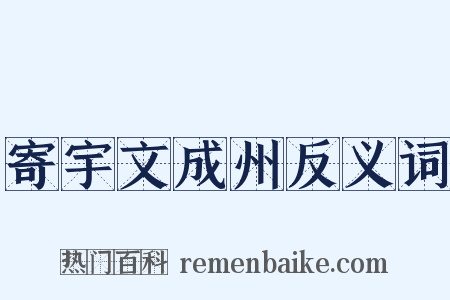 寄宇文成州反义词是什么意思的图片